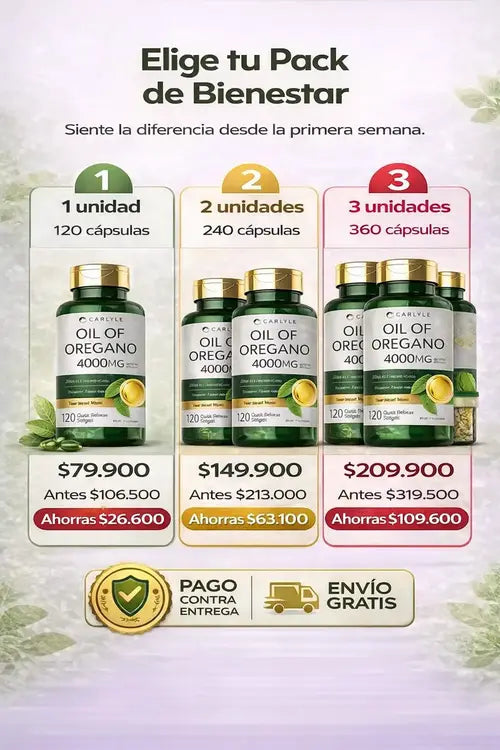 Aceite de Orégano 4000 mg – Apoyo natural para una digestión más ligera