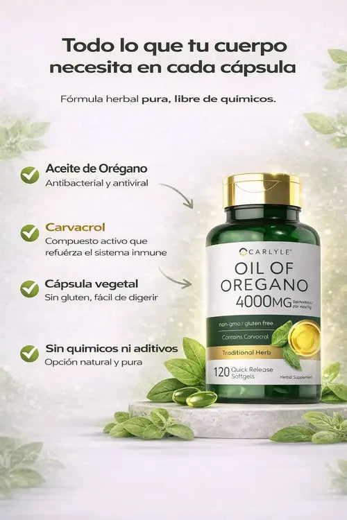 Aceite de Orégano 4000 mg – Apoyo natural para una digestión más ligera