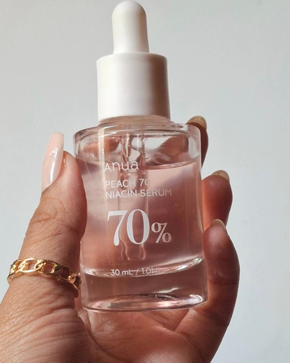 Anua Peach 70% Niacin Serum - Suero Facial Con Extracto de Durazno y Niacinamida