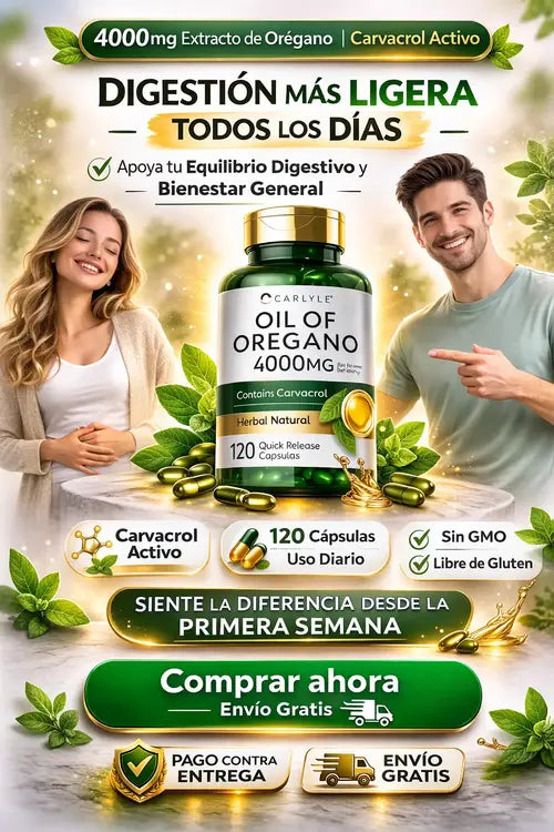 Aceite de Orégano 4000 mg – Apoyo natural para una digestión más ligera
