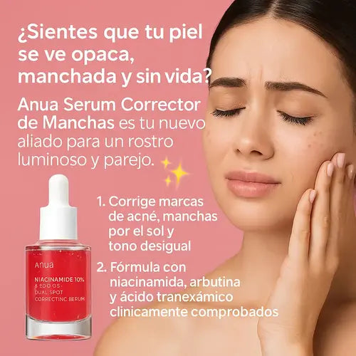 Anua 10 + “Consigue una piel sin manchas desde la primera semana”