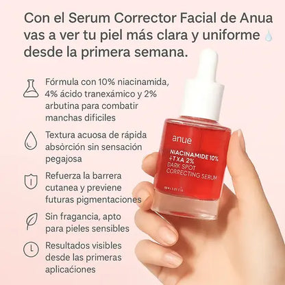 Anua 10 + “Consigue una piel sin manchas desde la primera semana”