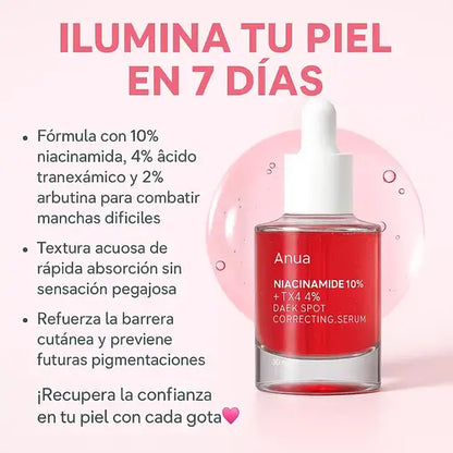 Anua 10 + “Consigue una piel sin manchas desde la primera semana”