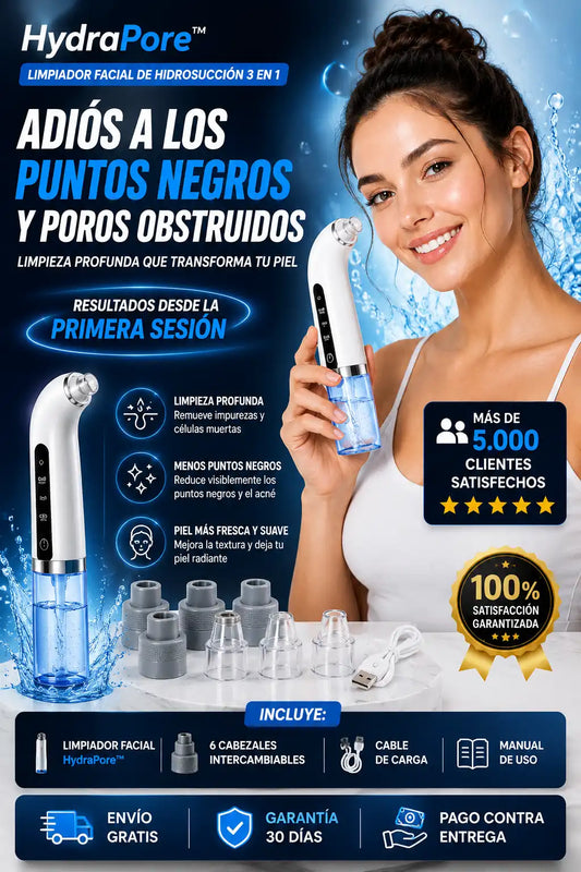 HydraPore™ Consigue una piel limpia y libre de puntos negros desde la primera sesión sin maltratar ni pellizcar tu rostro